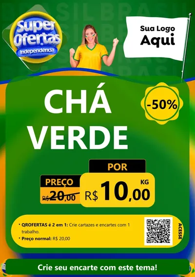 Modelo de Cartaz para Cartaz A4 Vertical com o tema Super Ofertas de Independência para Produtos Naturais