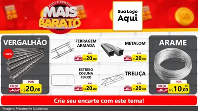 Modelo de TV para TV Horizontal com o tema Mais Barato para Ferragens