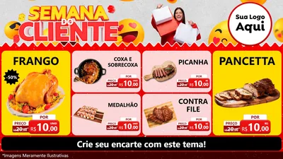 Modelo de TV para TV Horizontal com o tema Semana do Cliente para Assados