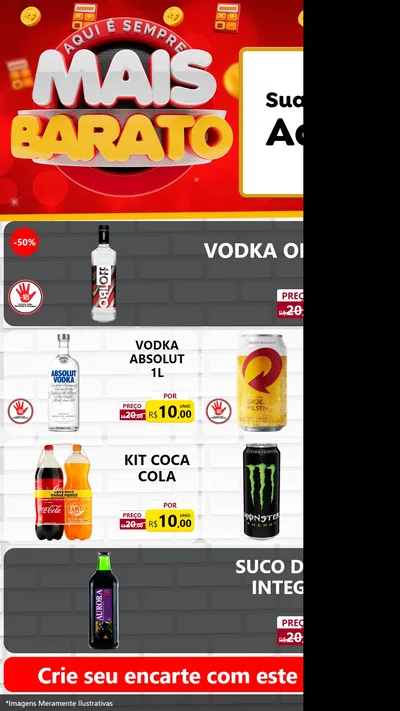 Modelo de TV para TV Vertical com o tema Mais Barato para Distribuidora de bebidas