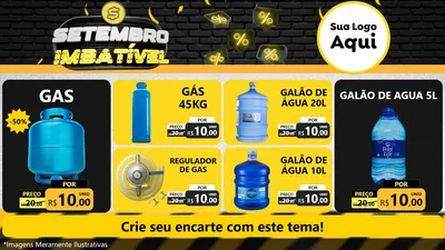 Modelo de TV para TV Horizontal com o tema Setembro Imbatível para Água e gás
