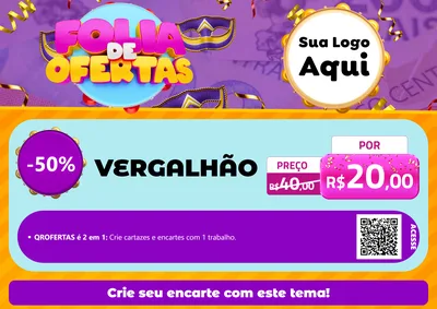 Modelo de Cartaz para Cartaz A4 Horizontal com o tema Folia de Ofertas para Ferragens