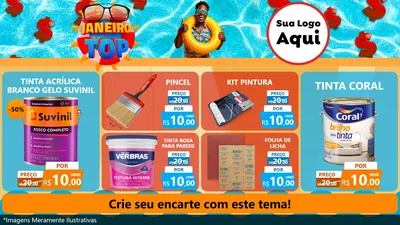 Modelo de TV para TV Horizontal com o tema Janeiro Top para Tintas e Ferramentas