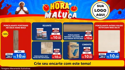 Modelo de TV para TV Horizontal com o tema Hora Maluca para Pisos e revestimentos
