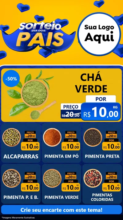 Modelo de Rede Social para Stories com o tema Sorteio Dia dos Pais para Produtos Naturais