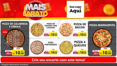 Modelo de TV para TV Horizontal com o tema Mais Barato para Pizzaria