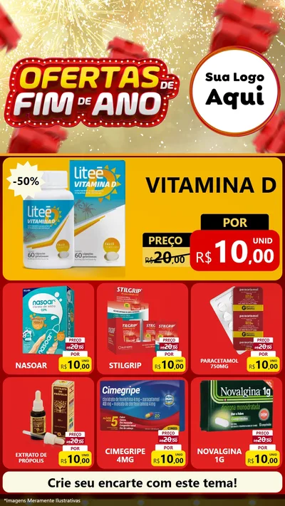 Modelo de Rede Social para Stories com o tema Ofertas de Fim de Ano para Farmácia