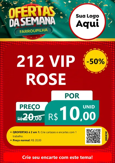 Modelo de Cartaz para Cartaz A4 Vertical com o tema Ofertas da Semana Farroupilha para Perfumes