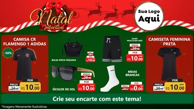 Modelo de TV para TV Horizontal com o tema Natal Imperdível para Roupas e acessórios