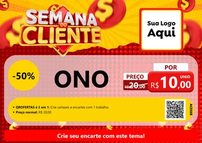 Modelo de Cartaz para Cartaz A4 Horizontal com o tema Semana do Cliente para Óticas