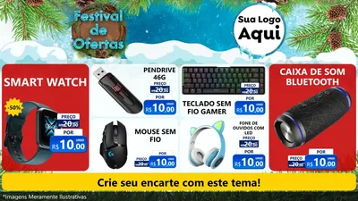 Modelo de TV para TV Horizontal com o tema Festival de Ofertas - Inverno para Informática
