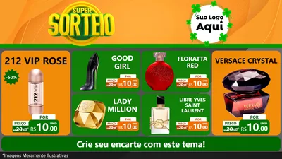 Modelo de TV para TV Horizontal com o tema Super Sorteio para Perfumes