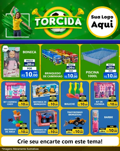 Modelo de Rede Social para Feed Instagram com o tema Torcida para Brinquedos