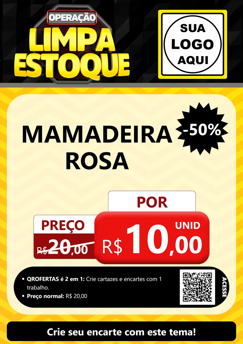 Modelo de Cartaz para Cartaz A4 Vertical com o tema Operação Limpa Estoque para Bebês