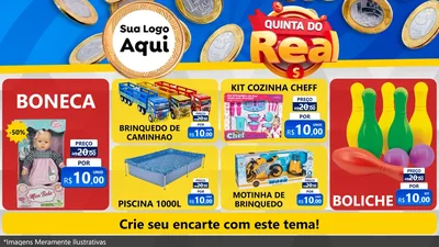 Modelo de TV para TV Horizontal com o tema Quinta do Real para Brinquedos