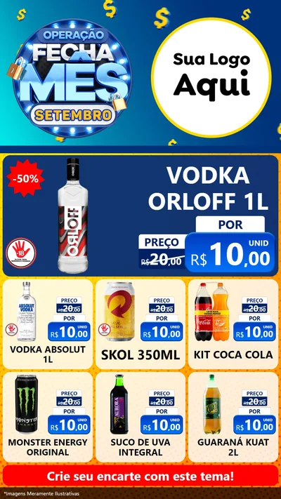 Modelo de Rede Social para Stories com o tema Operação Fecha Mês Setembro para Distribuidora de bebidas