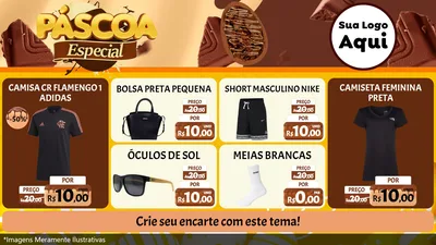 Modelo de TV para TV Horizontal com o tema Páscoa Especial para Roupas e acessórios