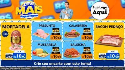 Modelo de TV para TV Horizontal com o tema Leve Mais, Pague Menos para Frios e Laticínios