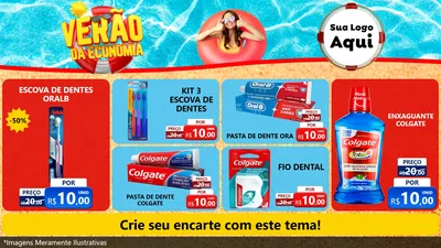 Modelo de TV para TV Horizontal com o tema Verão da Economia para Higiene Pessoal