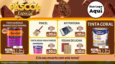 Modelo de TV para TV Horizontal com o tema Páscoa Especial para Tintas e Ferramentas