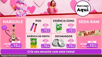 Modelo de TV para TV Horizontal com o tema Dia da Mulher para Tabacaria