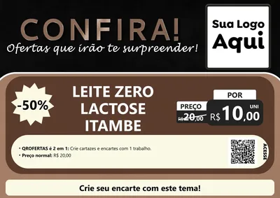 Modelo de Cartaz para Cartaz A4 Horizontal com o tema Confira! Ofertas que irão te surpreender! para Frios e Laticínios