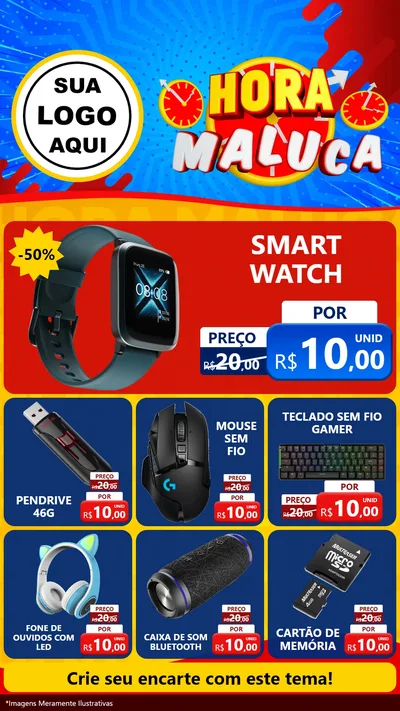 Modelo de Rede Social para Stories com o tema Hora Maluca para Informática