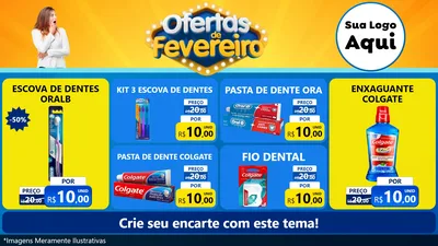 Modelo de TV para TV Horizontal com o tema Ofertas de Fevereiro para Higiene Pessoal