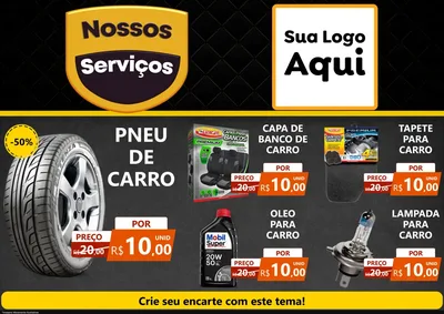 Modelo de Encarte para Encarte A4 Horizontal com o tema Nossos Serviços para Auto peças