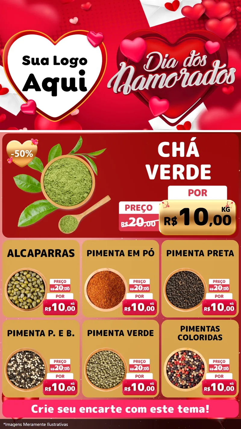 Modelo de Rede Social para Stories com o tema Dia Dos Namorados para Produtos Naturais