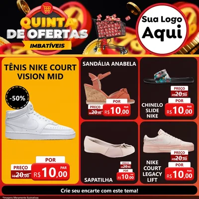 Modelo de Rede Social para Feed Facebook com o tema Quinta de Ofertas Imbatíveis para Calçados