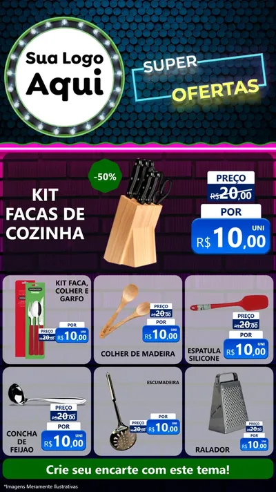 Modelo de Rede Social para Stories com o tema Super Ofertas para Utilidades Domésticas