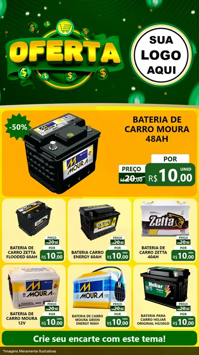Modelo de Rede Social para Stories com o tema Oferta para Baterias Elétricas