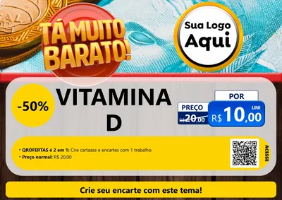 Modelo de Cartaz para Cartaz A4 Horizontal com o tema Está Muito Barato para Farmácia
