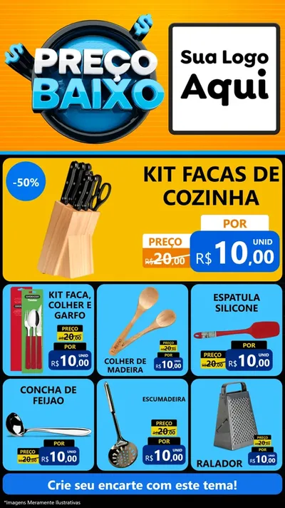 Modelo de Rede Social para Stories com o tema Preço Baixo para Utilidades Domésticas