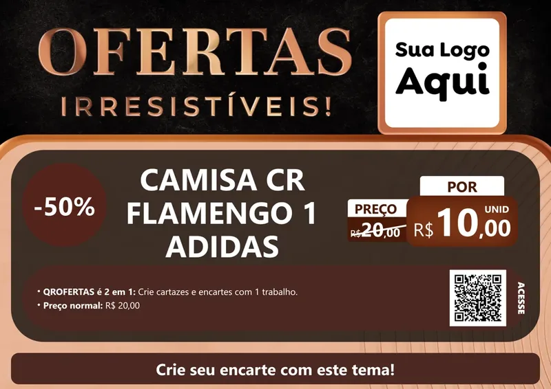 Modelo de Cartaz para Cartaz A4 Horizontal com o tema Ofertas Irresistíveis! para Roupas e acessórios