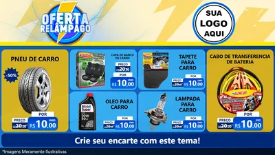 Modelo de TV para TV Horizontal com o tema Oferta Relâmpago para Auto peças