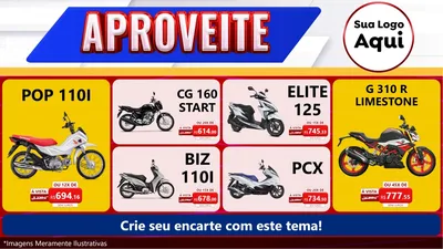 Modelo de TV para TV Horizontal com o tema Aproveite para Concessionaria de Motos