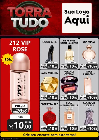 Modelo de Encarte para Encarte A4 Vertical com o tema Torra Tudo para Perfumes