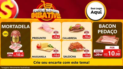 Modelo de TV para TV Horizontal com o tema Fim de Semana Imbatível para Frios e Laticínios