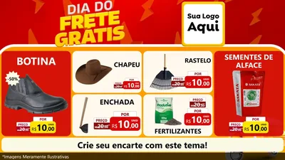 Modelo de TV para TV Horizontal com o tema Dia do Frete Grátis para Agropecuária