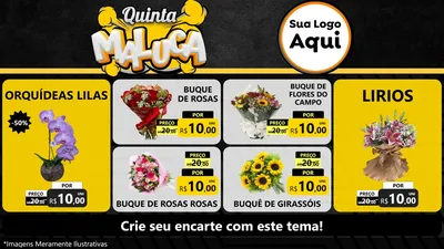 Modelo de TV para TV Horizontal com o tema Quinta Maluca para Floricultura e jardim