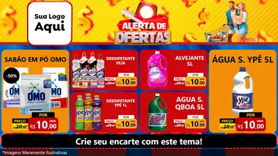 Modelo de TV para TV Horizontal com o tema Alerta de Ofertas para Produtos de Limpeza