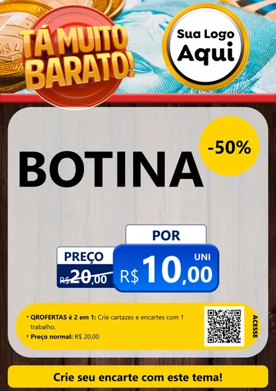 Modelo de Cartaz para Cartaz A4 Vertical com o tema Está Muito Barato para Agropecuária