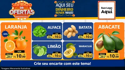 Modelo de TV para TV Horizontal com o tema Sábado de Ofertas Imperdíveis para Hortifrúti