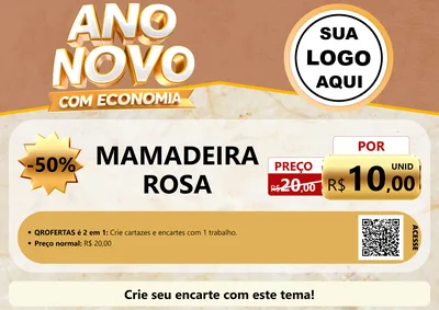 Modelo de Cartaz para Cartaz A4 Horizontal com o tema Ano Novo Com Economia para Bebês