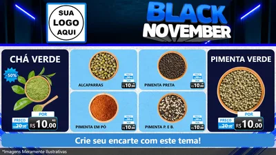 Modelo de TV para TV Horizontal com o tema Black November para Produtos Naturais