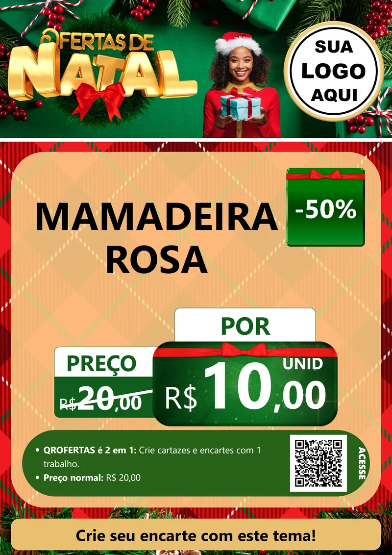 Modelo de Cartaz para Cartaz A4 Vertical com o tema Ofertas de Natal para Bebês