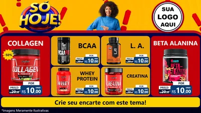 Modelo de TV para TV Horizontal com o tema Só Hoje! para Suplementos alimentares