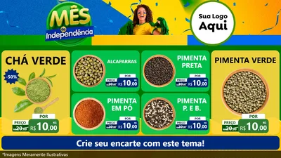 Modelo de TV para TV Horizontal com o tema Mês da Independência para Produtos Naturais